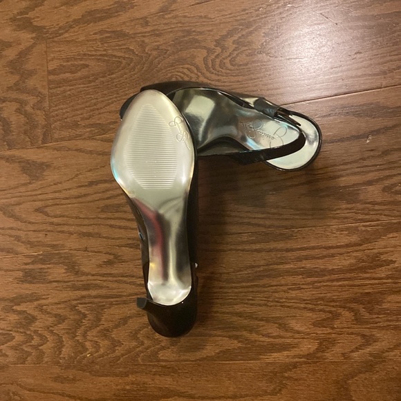 Jessica Simpson NWT Black Patent Open Toed High Heels, Size 8M,sold at Nordstrom - Picture 4 of 7